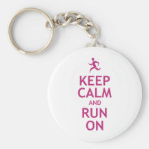 Keep Calm and Run On Key Chains