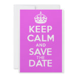 KEEP CALM and SAVE the DATE Invitation