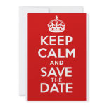 KEEP CALM and SAVE the DATE Personalised Announcements