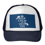 Keep Calm and (scuba) Dive On (in any color) Mesh Hat