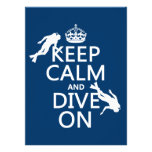 Keep Calm and (scuba) Dive On (in any color) Personalized Announcements