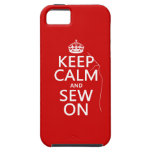 Keep Calm and Sew On (all colors) iPhone 5 Cases
