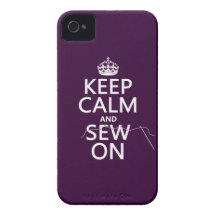 Keep Calm and Sew On (in all colors) iPhone 4 Cases