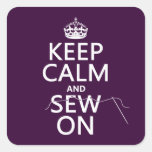 Keep Calm and Sew On (in all colors) Sticker