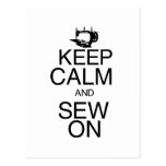 Keep Calm and Sew On Postcards