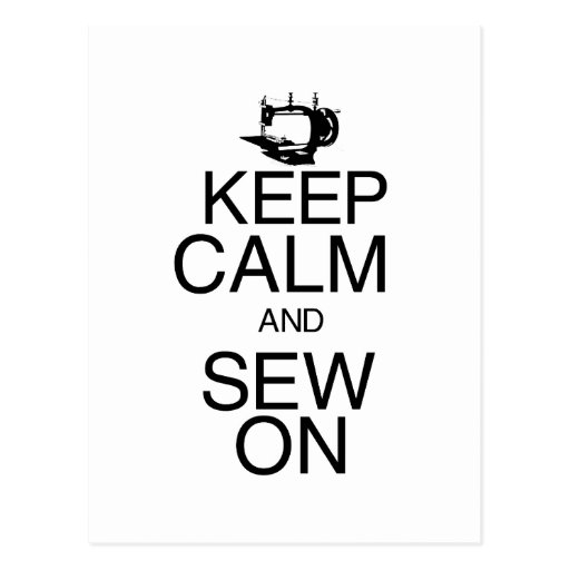 Keep Calm and Sew On Postcards