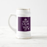 Keep Calm and Ship It (hearts) (in any color) Mug