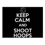 Keep Calm and Shoot Hoops Postcard