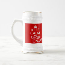 Keep Calm and Shop On - all colors Coffee Mugs