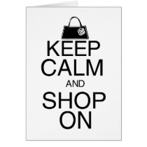Keep Calm and Shop On Card