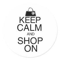 Keep Calm and Shop On Sticker