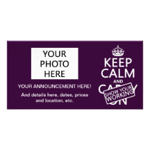 Keep Calm and Show Your Working (any color) Picture Card