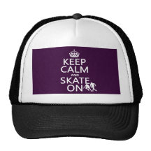 Keep Calm and Skate On (rollerskates) (any color) Trucker Hats