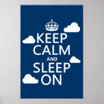 Keep Calm and Sleep On (customize color) Print