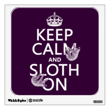 Keep Calm and Sloth On Room Decal