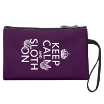 Keep Calm and Sloth On Wristlets