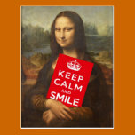 Keep Calm And Smile postcards