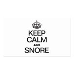 KEEP CALM AND SNORE BUSINESS CARD