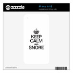 KEEP CALM AND SNORE SKIN FOR THE iPhone 4S