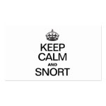 KEEP CALM AND SNORT BUSINESS CARD TEMPLATES