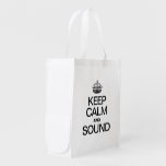KEEP CALM AND SOUND MARKET TOTES