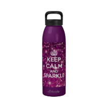 Keep Calm and Sparkle Glitter LookLike Drinking Bottles