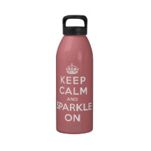 Keep Calm and Sparkle On Drinking Bottle