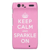 Keep Calm and Sparkle On Droid RAZR Covers