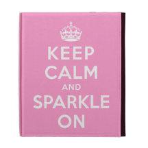 Keep Calm and Sparkle On iPad Folio Covers