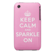 Keep Calm and Sparkle On iPhone 3 Case