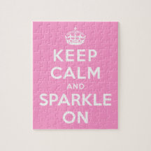Keep Calm and Sparkle On Puzzles