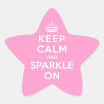 Keep Calm and Sparkle On Stickers