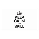 KEEP CALM AND SPILL BUSINESS CARD TEMPLATE
