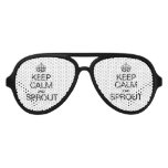 KEEP CALM AND SPROUT AVIATOR SUNGLASSES