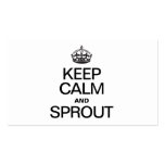 KEEP CALM AND SPROUT BUSINESS CARD TEMPLATES