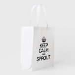 KEEP CALM AND SPROUT MARKET TOTES