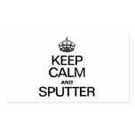 KEEP CALM AND SPUTTER BUSINESS CARD
