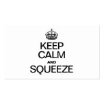 KEEP CALM AND SQUASH BUSINESS CARDS