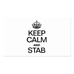 KEEP CALM AND STAB BUSINESS CARD