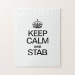 KEEP CALM AND STAB JIGSAW PUZZLES