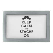 Keep Calm and Stache On Belt Buckle