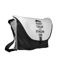 Keep Calm and Stache On Courier Bags