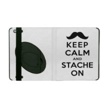 Keep Calm and Stache On iPad Cover