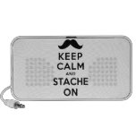 Keep Calm and Stache On Notebook Speaker