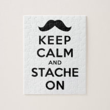 Keep Calm and Stache On Puzzles