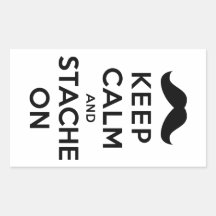 Keep Calm and Stache On Sticker