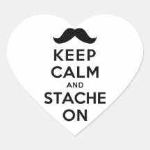 Keep Calm and Stache On Sticker