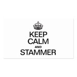 KEEP CALM AND STAMMER BUSINESS CARD TEMPLATE
