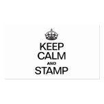 KEEP CALM AND STAMP BUSINESS CARDS