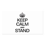 KEEP CALM AND STAND BUSINESS CARD TEMPLATES